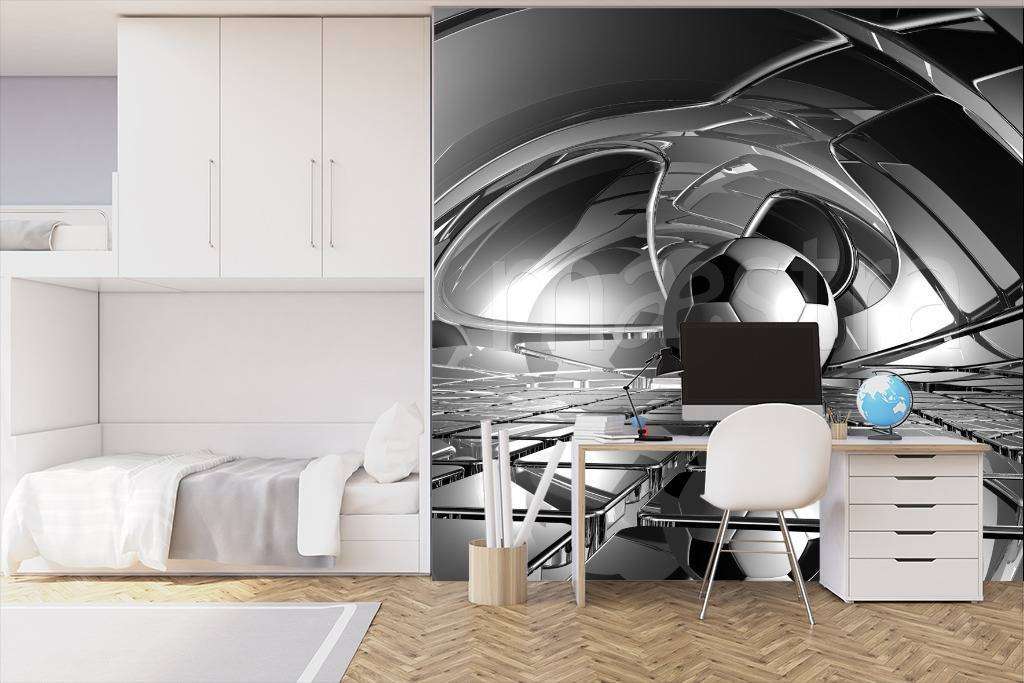 Фотообои в интерьере мяч с отражением  12-526 фото