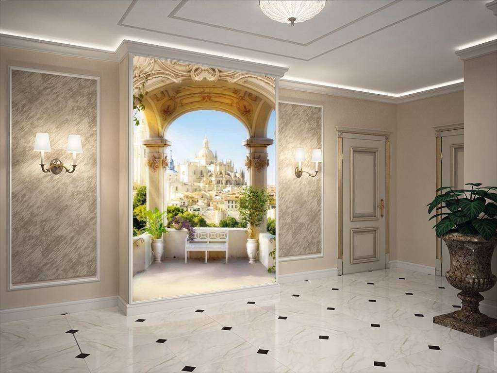 Фотообои Арки с видом на замок  17-0112