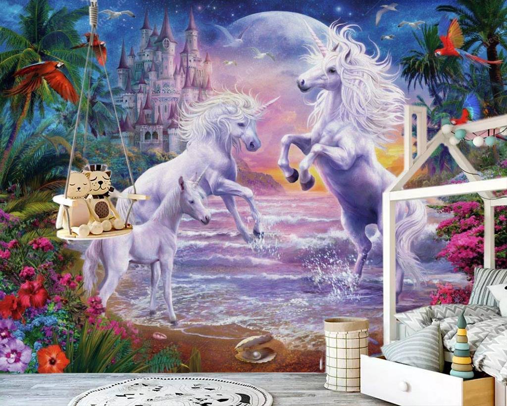 Фотообои Единороги у моря  8-319