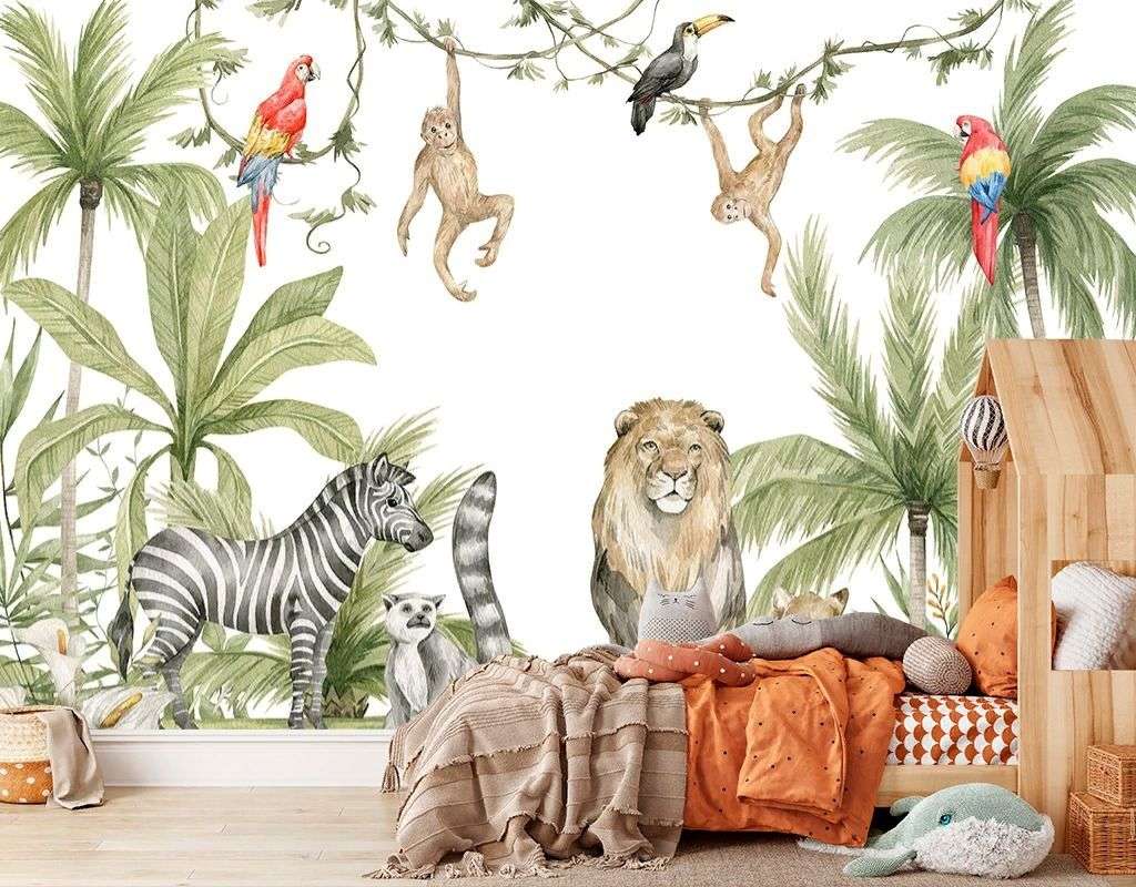 Фотообои в интерьере тропики в детскую  12-1644 фото