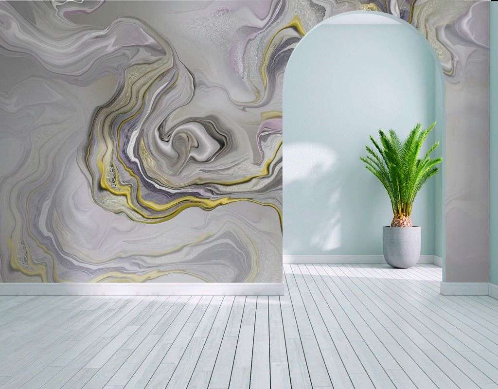 Фотообои в интерьере оникс серый  13-737 фото