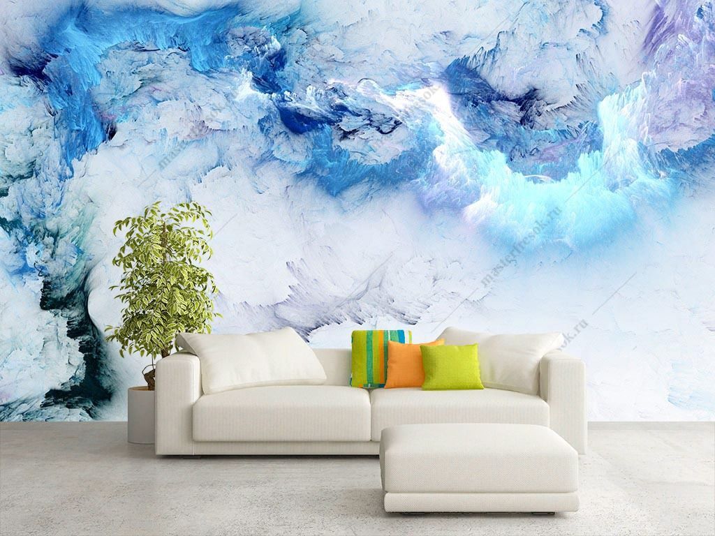 Фотообои Голубые чернила  9-1451