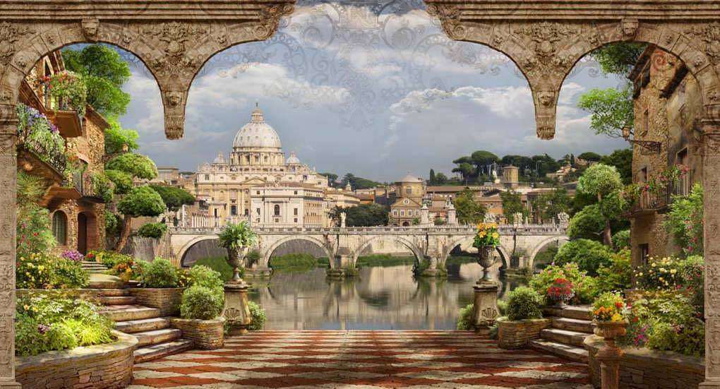 Фотообои в интерьере арка в риме  17-0077 фото