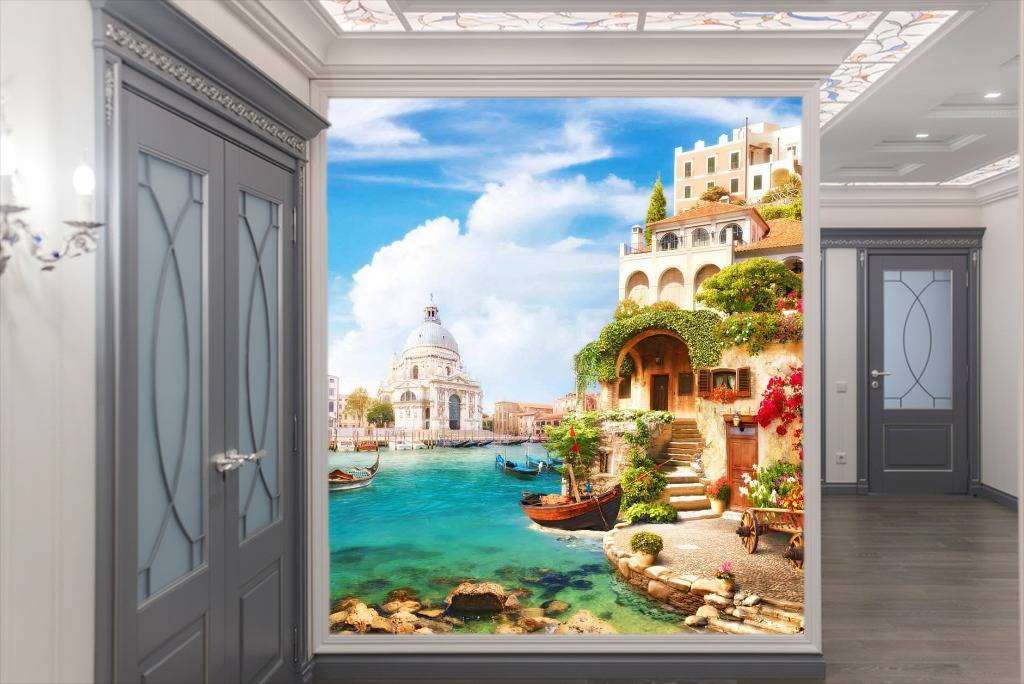 Фотообои в интерьере набережная венеции  17-0102 фото