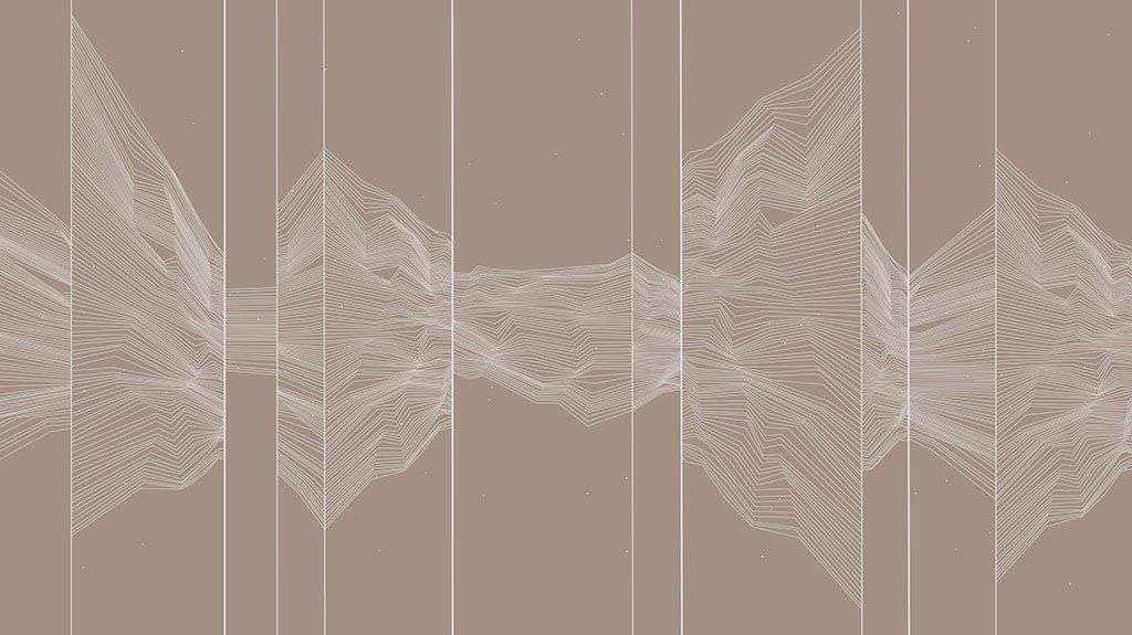 Фотообои в интерьере рисунок из линий  9-1457 фото