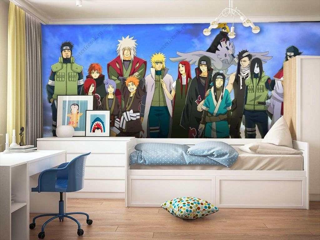 Фотообои в интерьере наруто команды конохи  12-1339 фото
