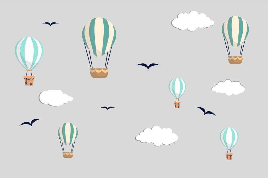 Фотообои в интерьере шары в облаках  12-842 фото