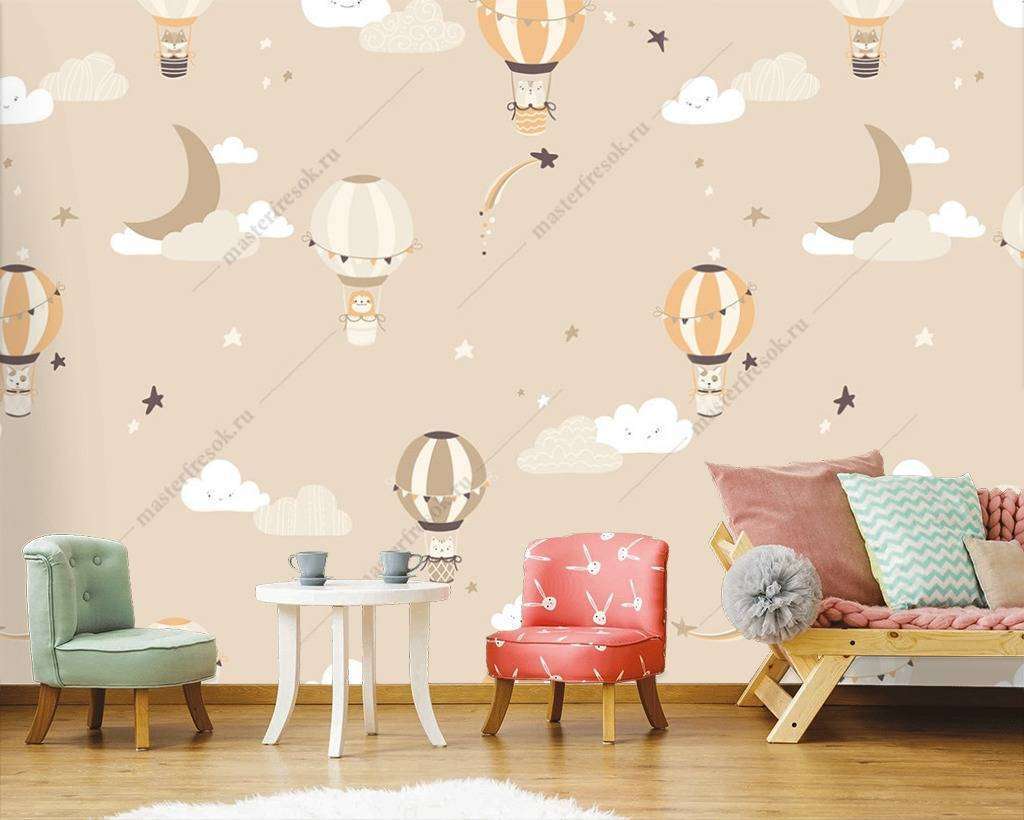 Фотообои Бесшовные обои на стену:  Шарики воздушные. Артикул: 12-712  