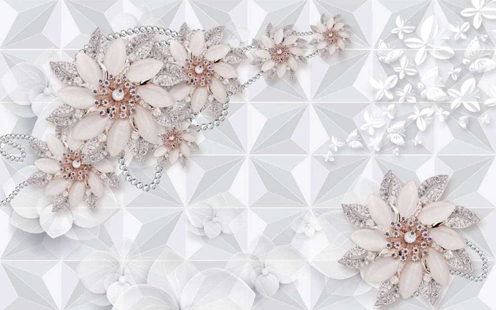 Фотообои в интерьере цветы на сером фоне  15-800 фото