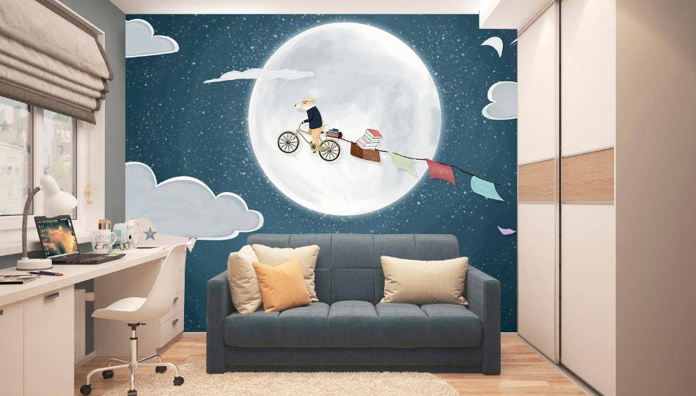 Фотообои Собака в космосе  14-118