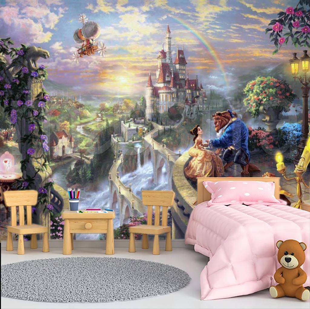 Фотообои в интерьере красавица и чудовище  4-416 фото