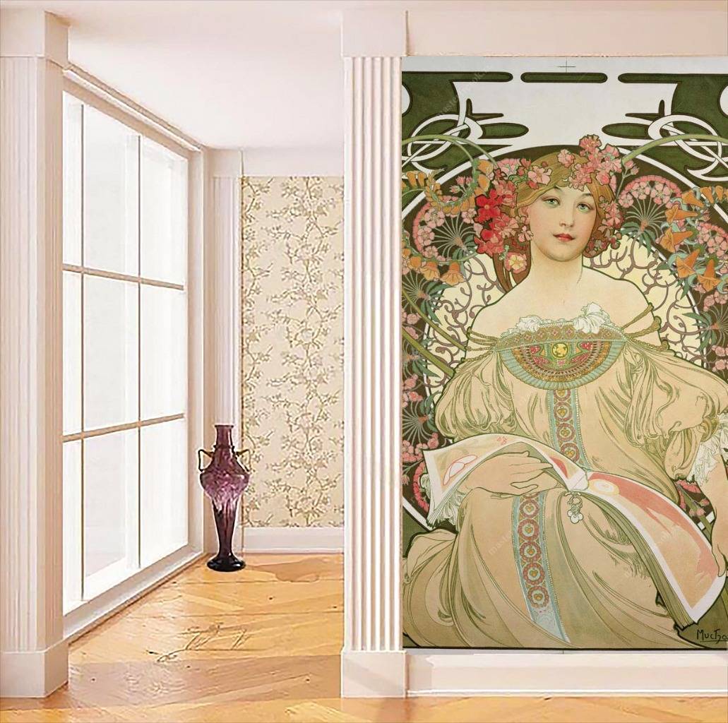 Фотообои Альфонс Мариа Муха – Задумчивость  8-170