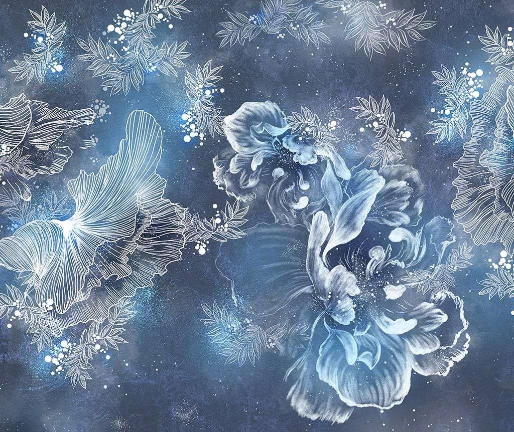 Фотообои в интерьере зимние узоры  9-1631 фото