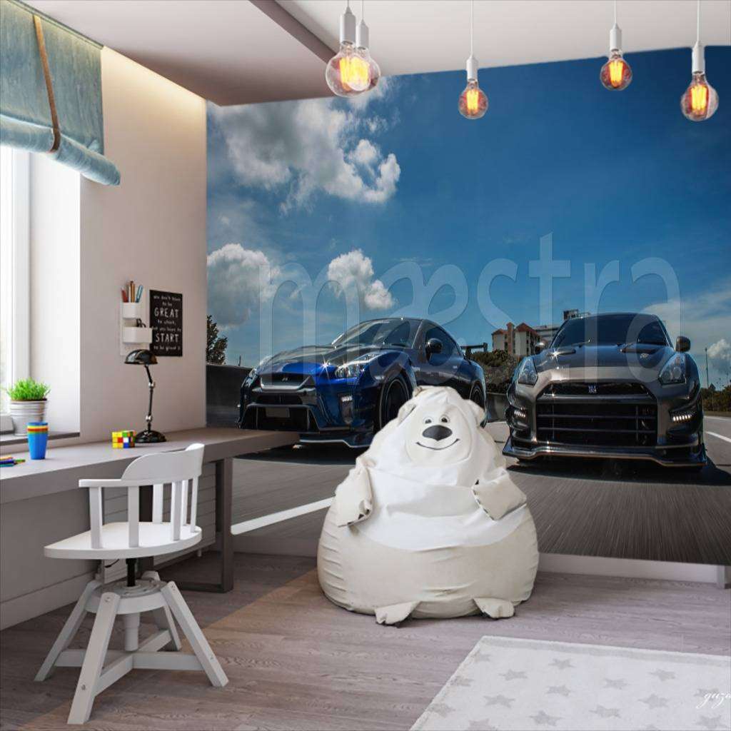 Фотообои в интерьере машины на старте  12-587 фото