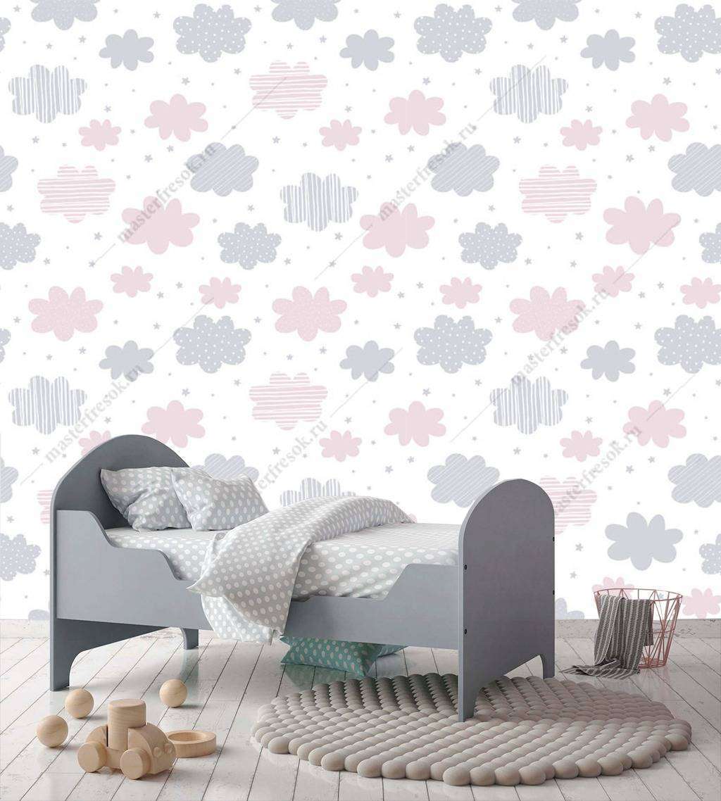 Фотообои в интерьере облака разноцветные  12-758 фото