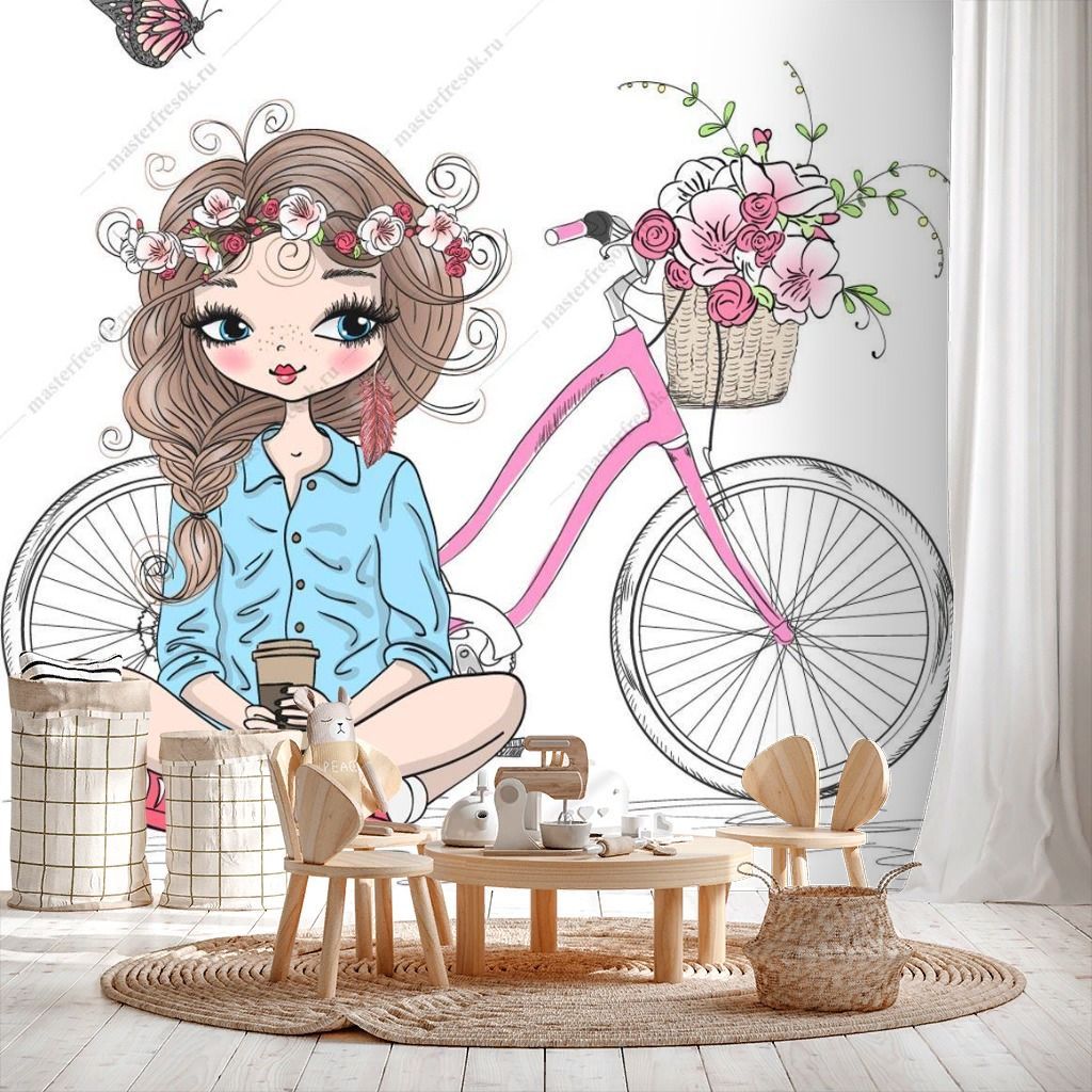 Фотообои Прогулка на велосипеде  12-1244