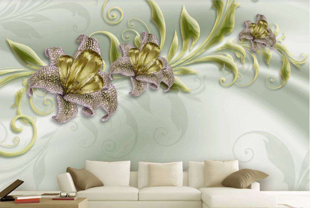 Фотообои Бесшовные обои на стену:  Зеленые листья. Артикул: 15-784  