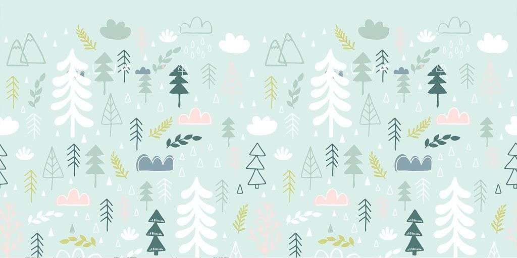 Фотообои в интерьере елочки на полянке  12-675 фото