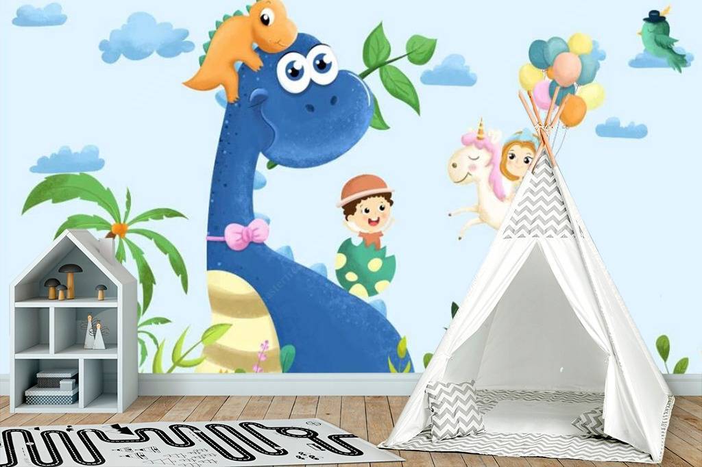 Фотообои Синий динозавр  15-628