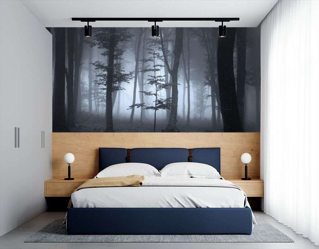 Фотообои в интерьере сосновый бор  9-1600 фото