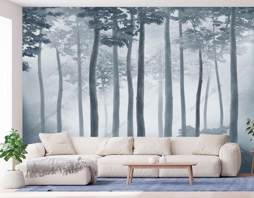 Фотообои Бесшовные обои на стену:  Темный лес. Артикул: 13-556  