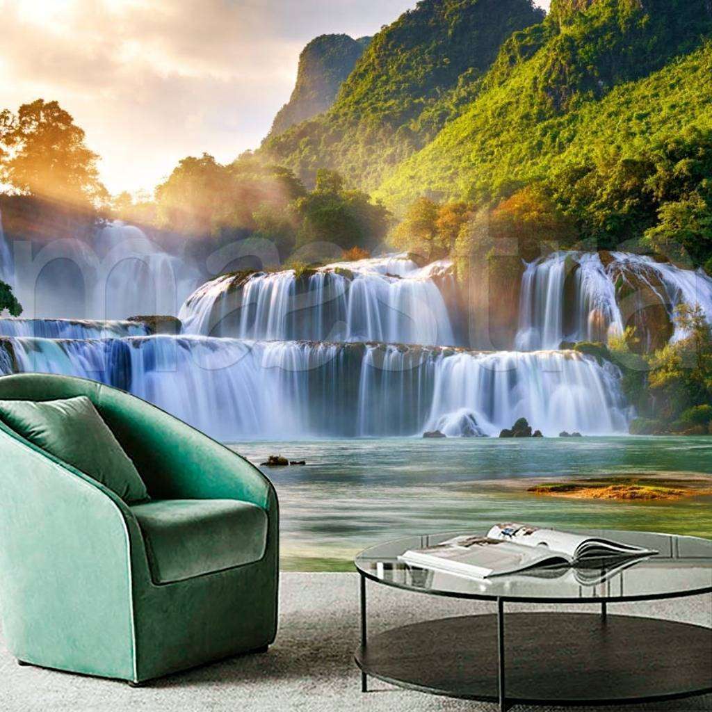 Фотообои Бесшовные обои на стену:  Водопад. Артикул: 9-908  