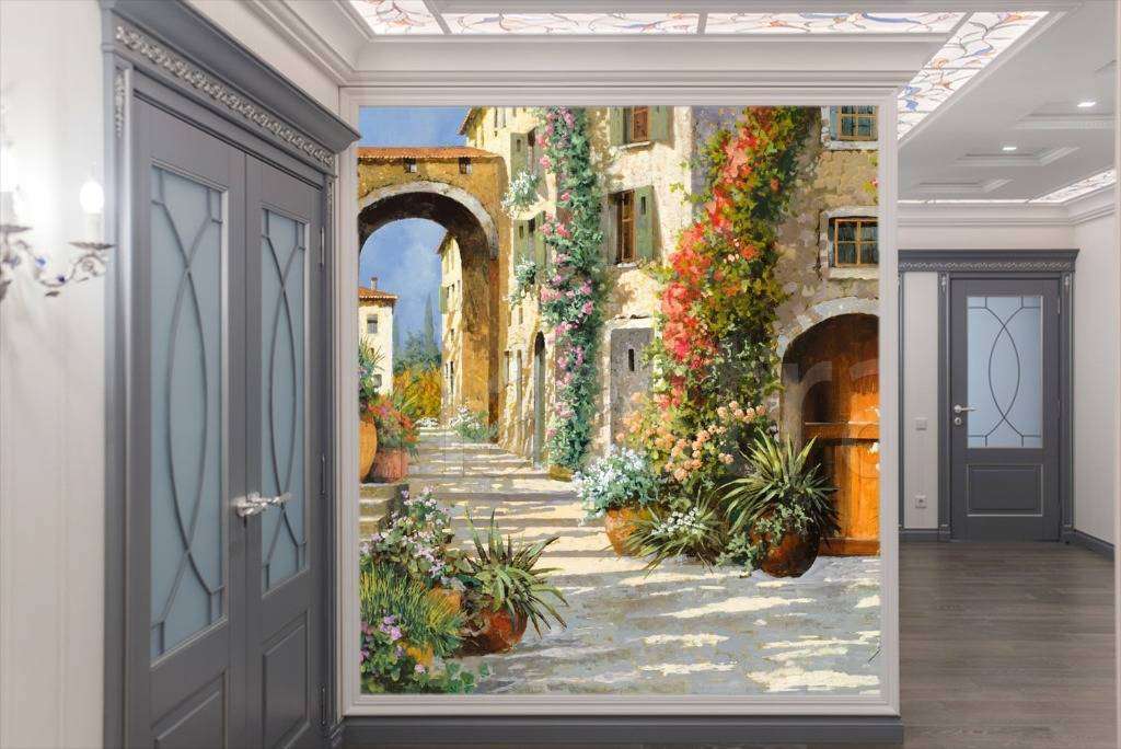 Фотообои Просторная улочка с арками  8-017