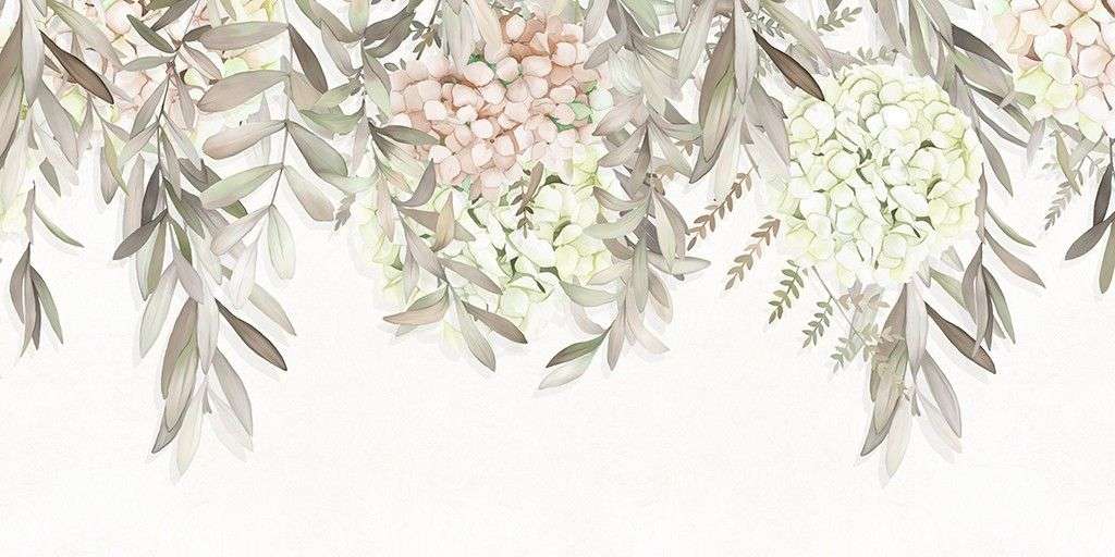 Фотообои в интерьере цветы свисающие  9-1992 фото