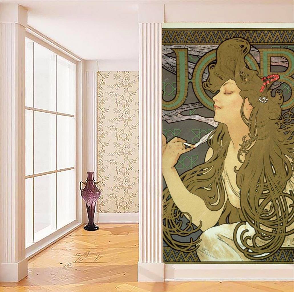 Фотообои Альфонс Мариа Муха - Реклама папиросной бумаги  8-220