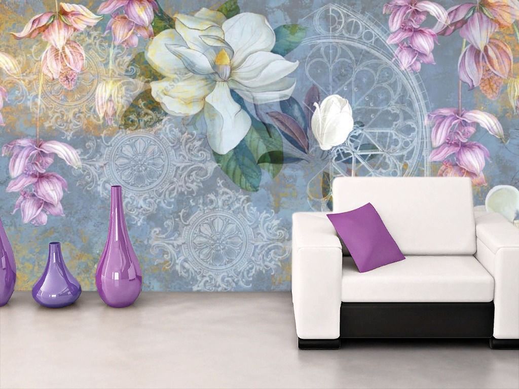 Фотообои Живописные цветы  9-1472