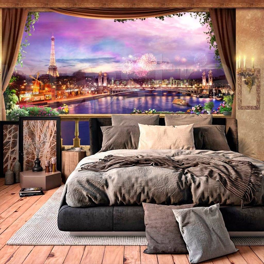 Фотообои Фейерверк в Париже  11-130