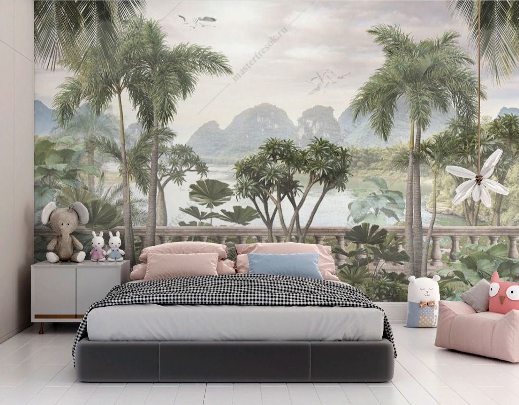 Фотообои Тропический лес за террасой  9-1758