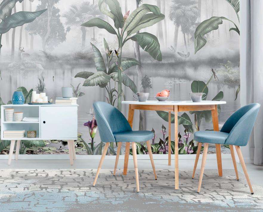 Фотообои Бесшовные обои на стену:  Тропический лес. Артикул: 13-387  