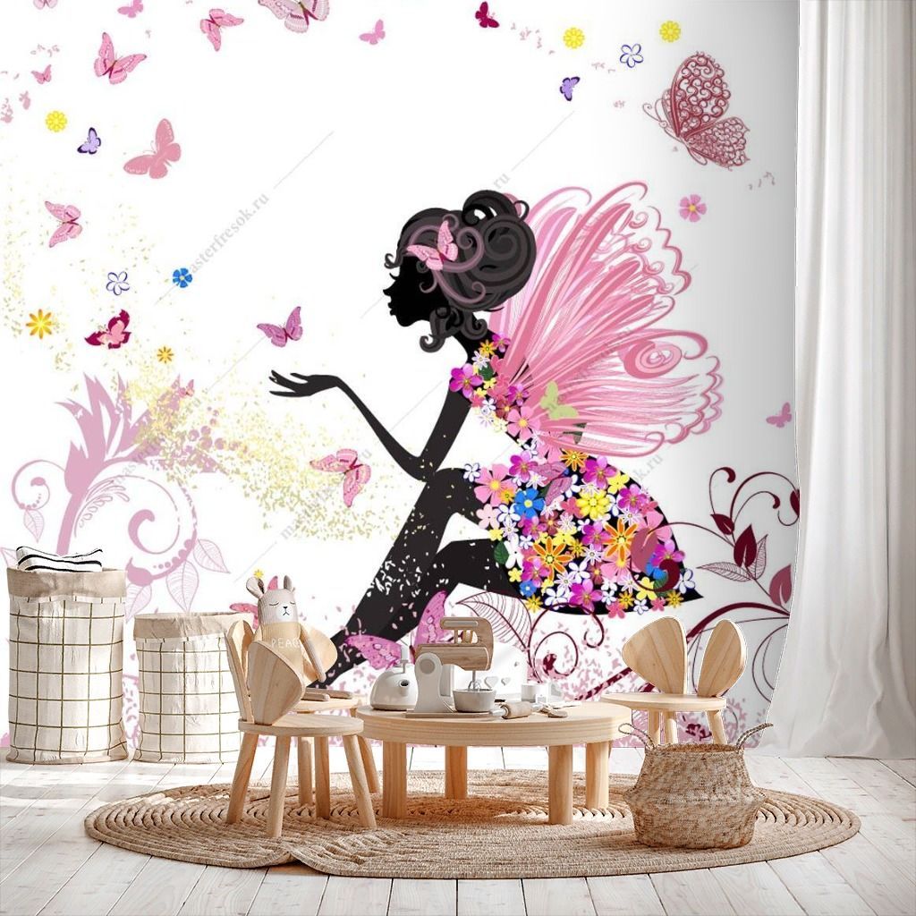 Фотообои Фея с бабочками  12-1241