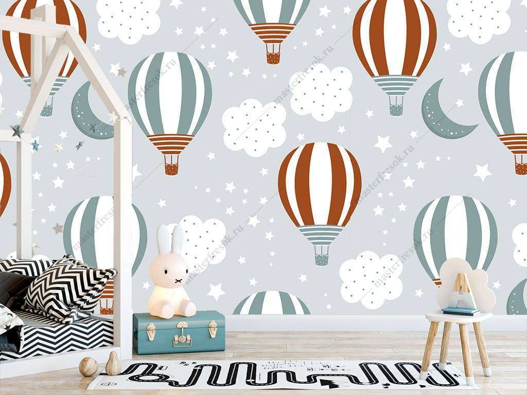 Фотообои Бесшовные обои на стену:  Шарики воздушные. Артикул: 12-716  