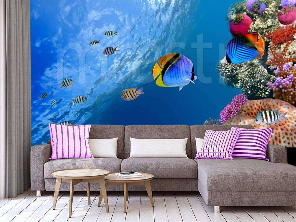 Фотообои Бесшовные обои на стену:  Подводный мир. Артикул: 3-087  