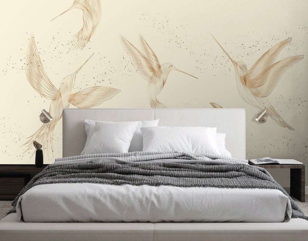 Фотообои в интерьере калибри порхают  9-2109 фото