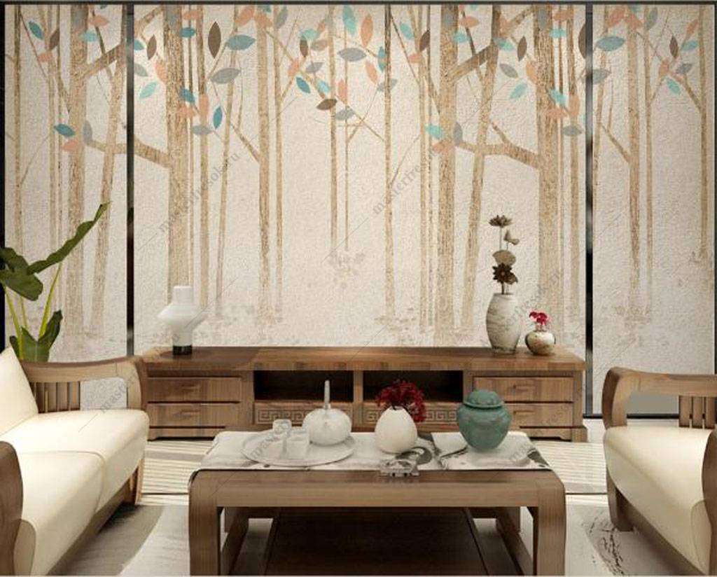 Фотообои в интерьере лесная чаща  15-904 фото