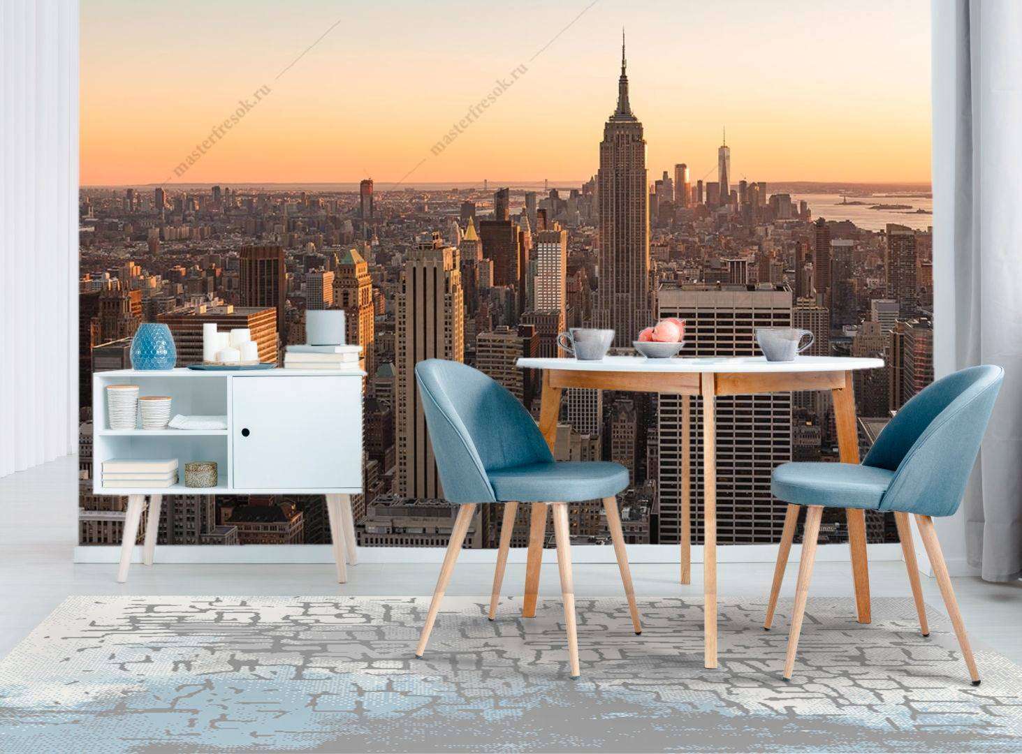 Фотообои в интерьере манхэттен эмпайр стейт билдинг  9-1190 фото