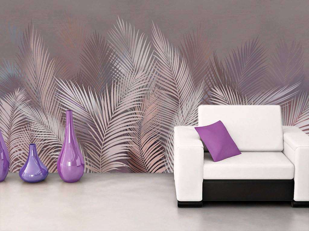 Фотообои Бесшовные обои на стену:  Пушистые листья пальмы. Артикул: 13-221  