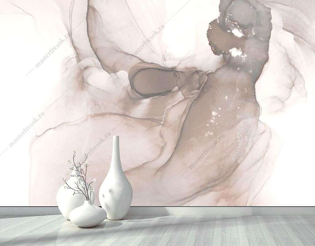 Фотообои в интерьере светлый фон флюид  9-1549 фото