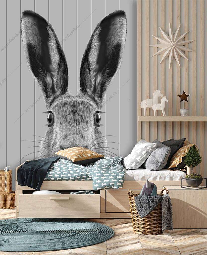 Фотообои в интерьере кролик  14-160 фото
