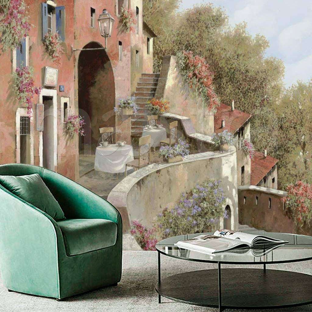 Фотообои Улочка с колоритными домами  8-052