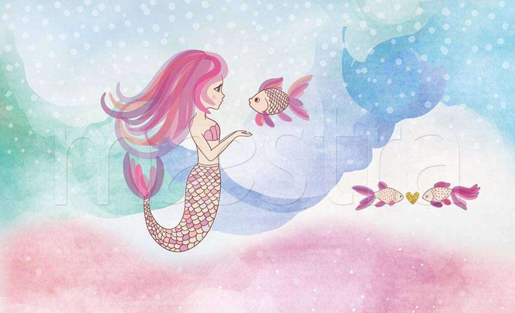 Фотообои в интерьере русалочка  15-043 фото