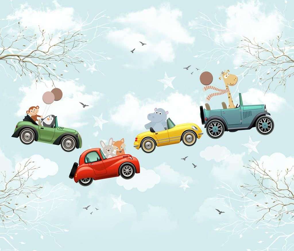 Фотообои в интерьере автомобили в небе  14-163 фото