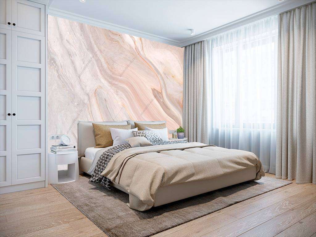 Фотообои Бесшовные обои на стену:  Розовый мрамор. Артикул: 9-1086  