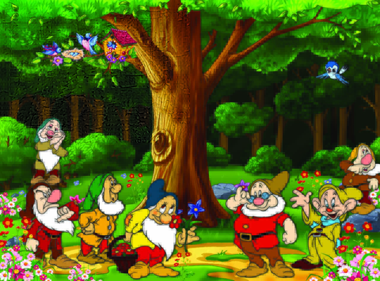 Фотообои в интерьере гномы в лесу  12-326 фото