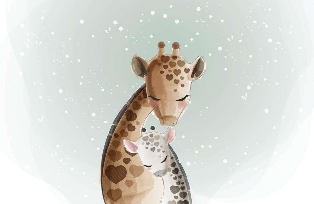 Фотообои в интерьере жираф  12-875 фото