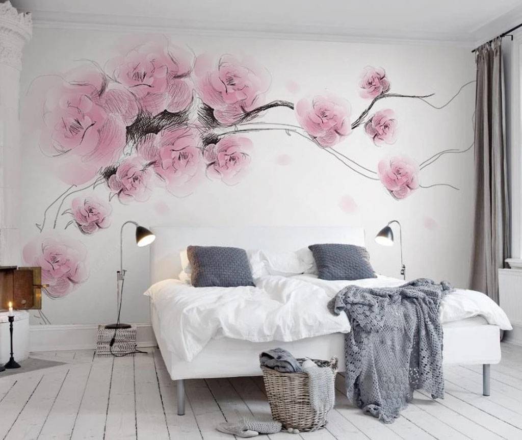 Фотообои Сакура карандашом  15-737