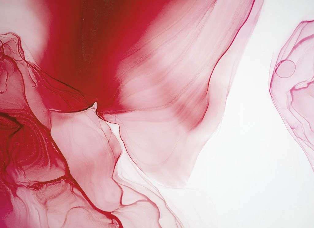 Фотообои в интерьере красный флюид арт  9-1538 фото